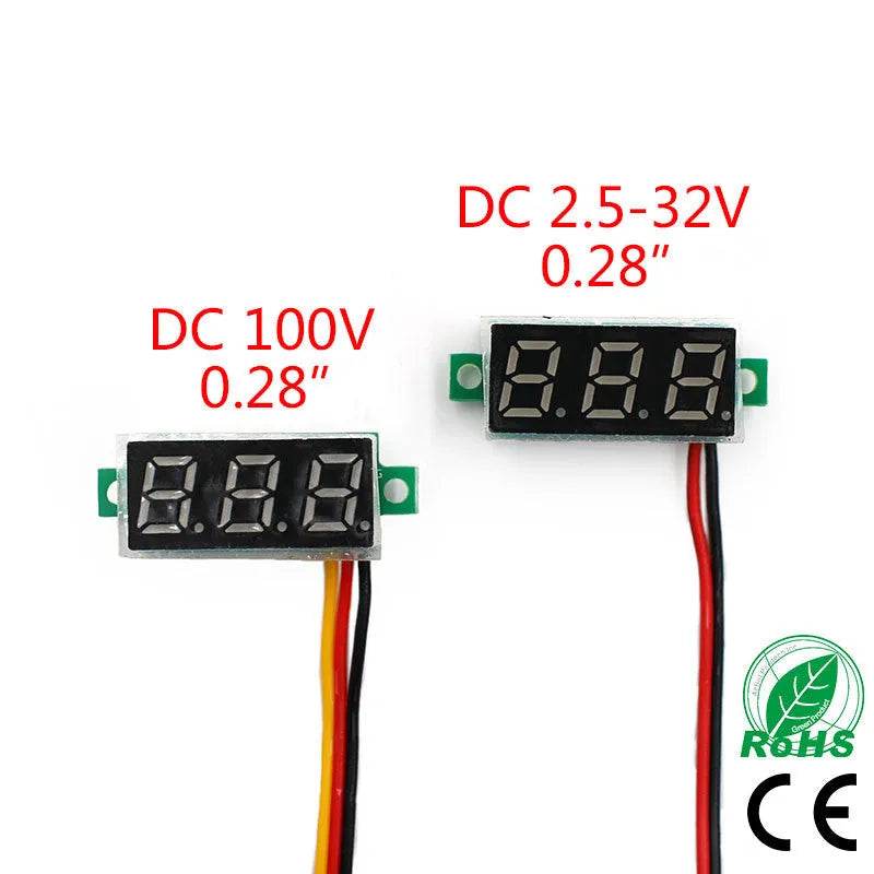 0.28 Ultra-small DC Voltmeter Digital LED Display Adjustable - www.Shopthatapp.com