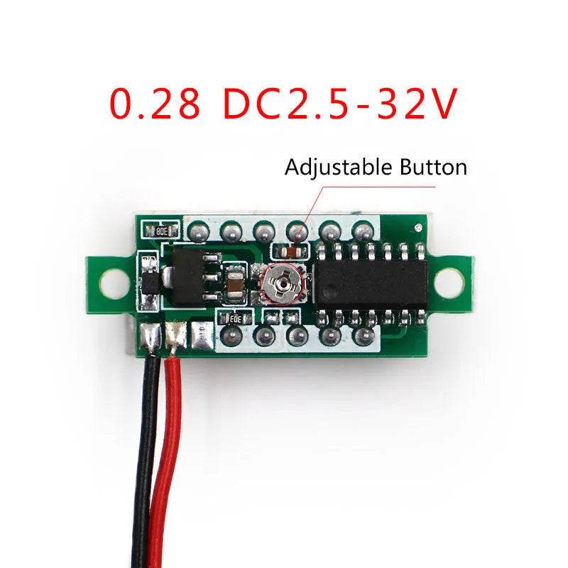 0.28 Ultra-small DC Voltmeter Digital LED Display Adjustable - www.Shopthatapp.com