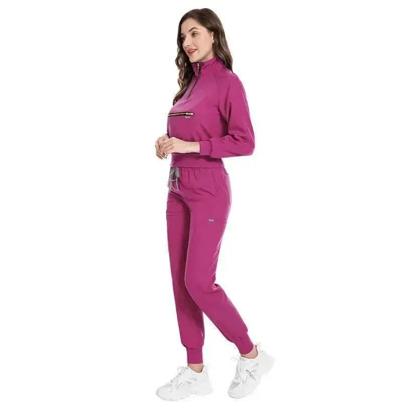 Leisure Jogging Surgical Gown Split Hospital Surgical Gown Stretch Nurse Suit - www.Shopthatapp.com