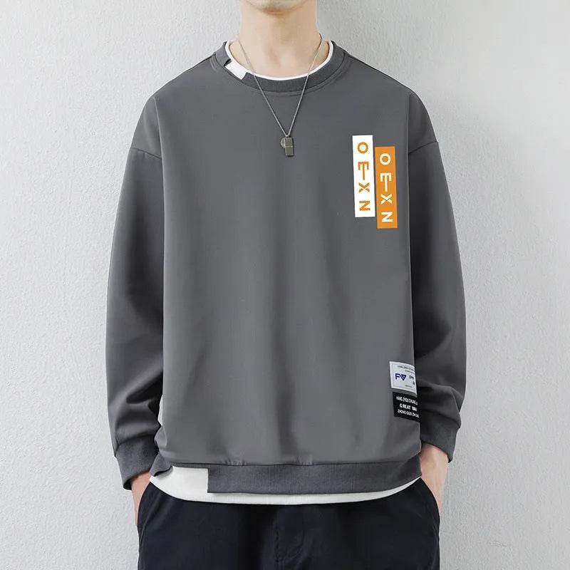 Men's Casual Sweatshirt Round Neck Pullover Top - www.Shopthatapp.com
