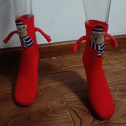 Christmas Stockings Autumn Winter Cotton Magnet Lodestone Hand Tube Socks - www.Shopthatapp.com
