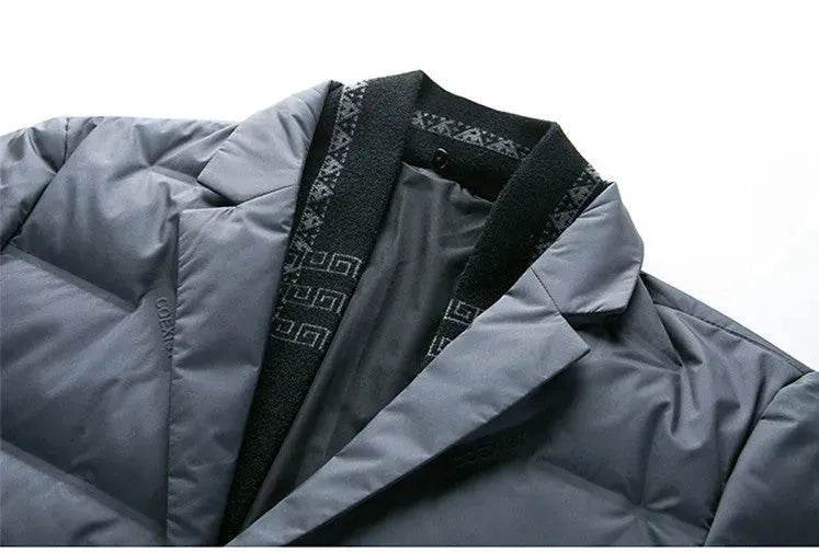 Winter Men's Suit Detachable Scarf Collar Casual Down Jacket - www.Shopthatapp.com