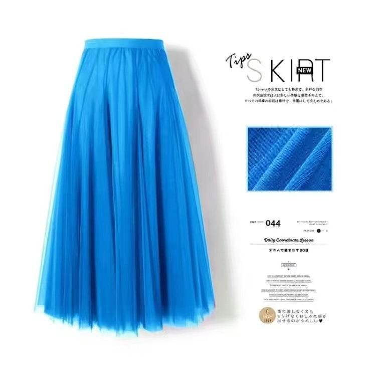 Pleated Mesh Midi Skirt – Women's Prairie Swing Skirt - www.Shopthatapp.com