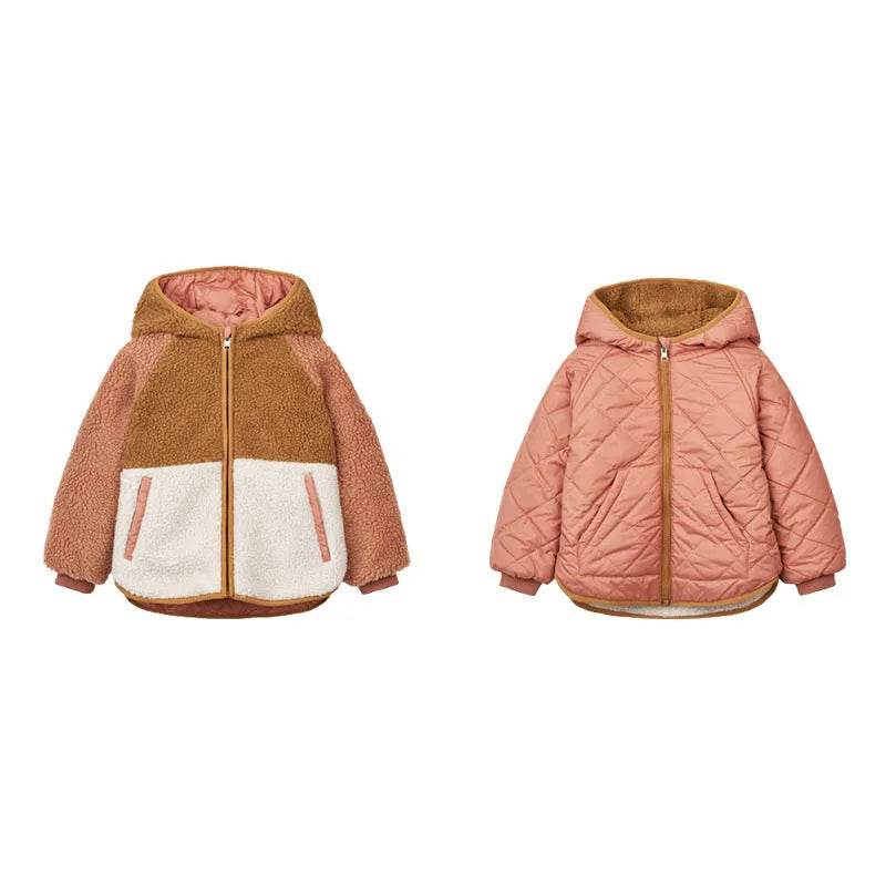 Children's Double-sided Wear Hooded Cotton Coat Jacket - www.Shopthatapp.com