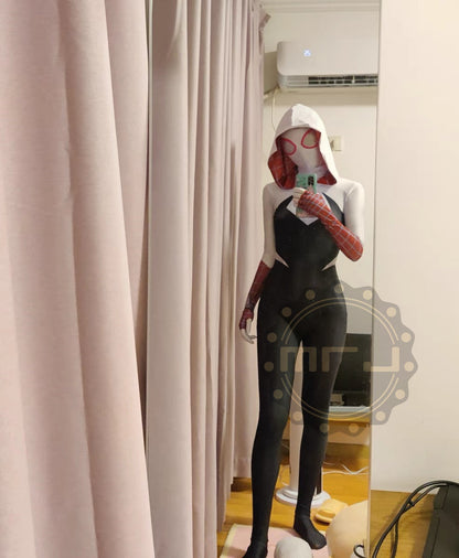 Super Hero Spider Gwen Cosplay Full Bodysuit Halloween Costume Zentai - www.Shopthatapp.com