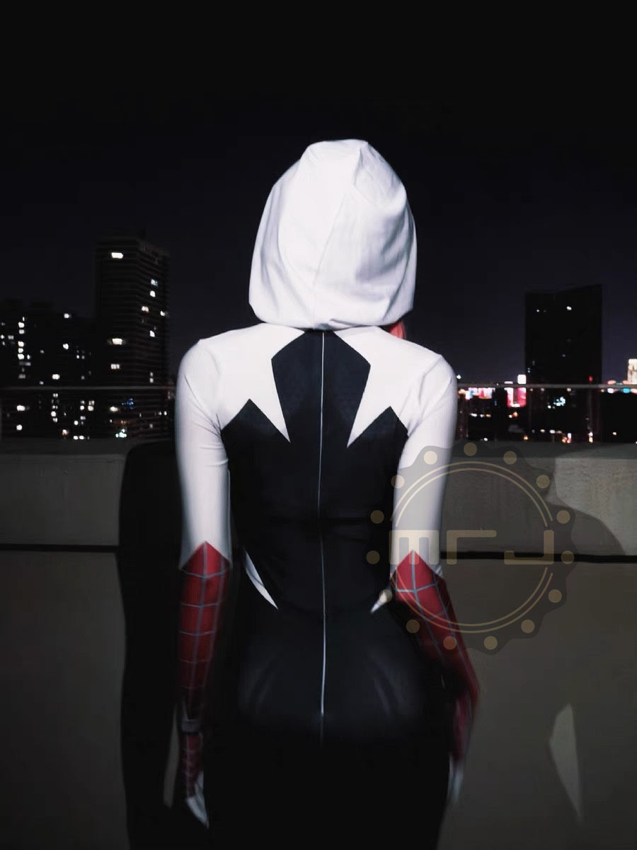 Super Hero Spider Gwen Cosplay Full Bodysuit Halloween Costume Zentai - www.Shopthatapp.com