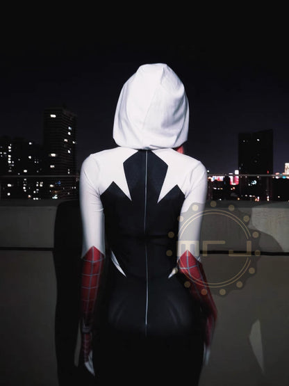 Super Hero Spider Gwen Cosplay Full Bodysuit Halloween Costume Zentai - www.Shopthatapp.com