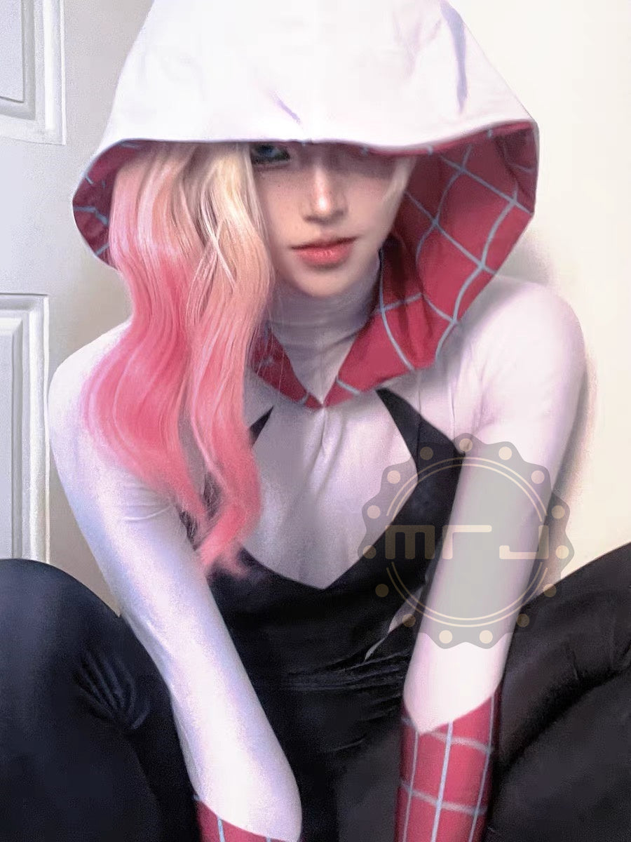 Super Hero Spider Gwen Cosplay Full Bodysuit Halloween Costume Zentai - www.Shopthatapp.com