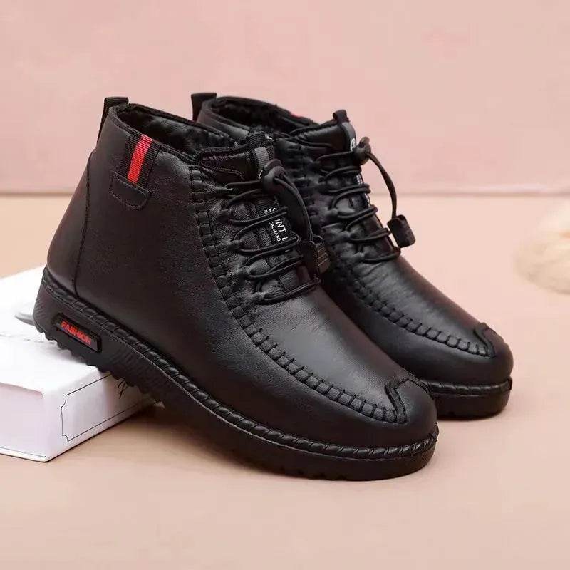 Women's Thick Velvet Waterproof And Anti Slip Snow Boots - www.Shopthatapp.com