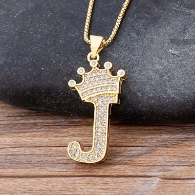 Letter Pendant with Chain - Gold - www.Shopthatapp.com