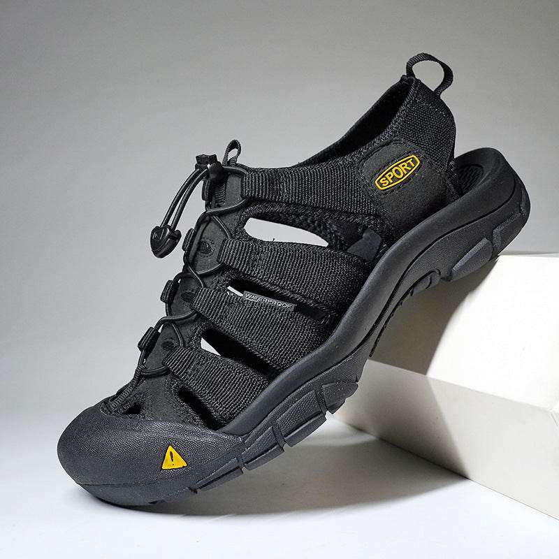 Men's Thick Bottom Toe Cap Beach Upstream Plus Size Outdoor Casual Shoes - www.Shopthatapp.com
