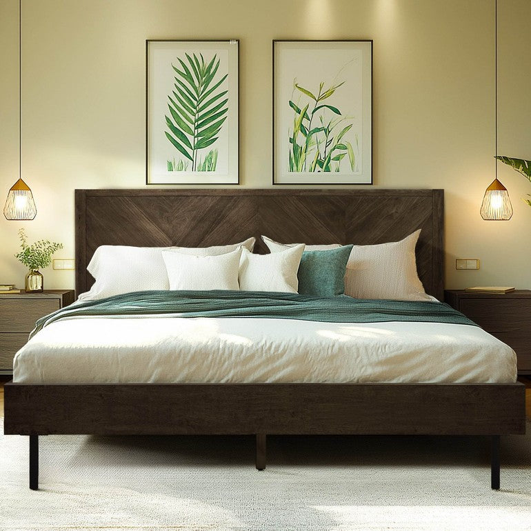 Alander Deluxe Wood Platform Bed Frame - www.Shopthatapp.com