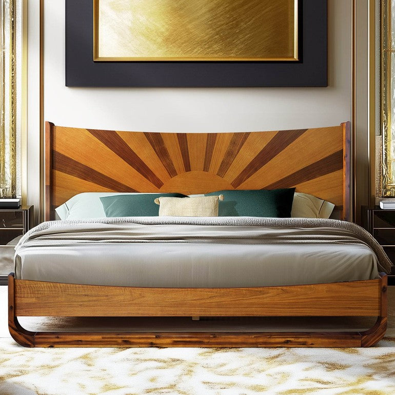 Sunset Platform Bed Frame With Headboard - www.Shopthatapp.com