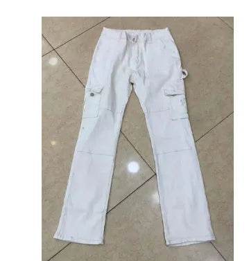 Straight Leg Cargo Pants Women High Waist Casual Baggy Pants - www.Shopthatapp.com