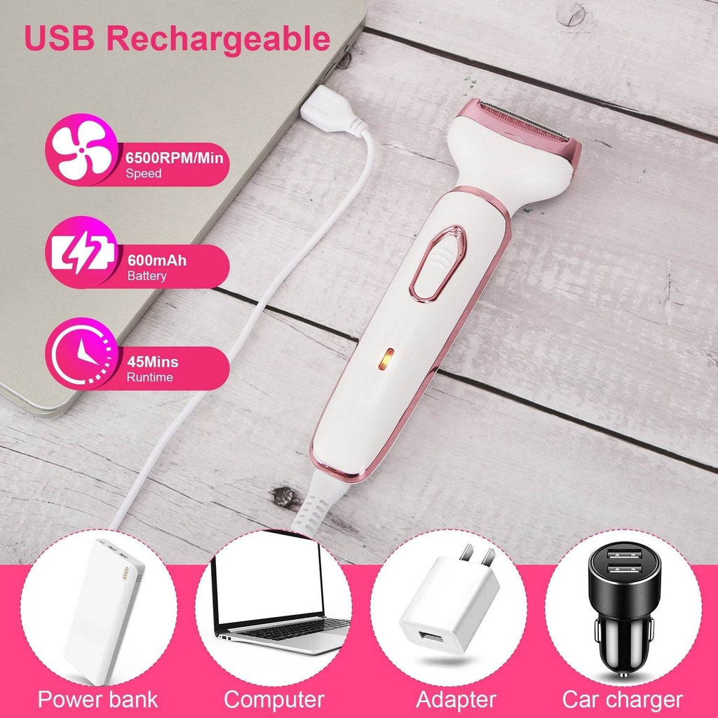 4 in 1 Painless Women Electric Hair Shaver trimmer for women - www.Shopthatapp.com