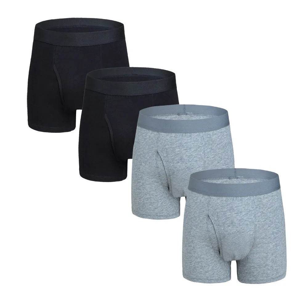 Large Size Men's Cotton Boxer Briefs with pouch Underwear - www.Shopthatapp.com