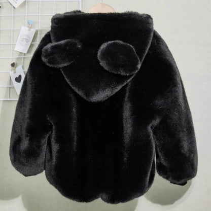 Autumn Winter Thickening Children's Cartoon Fur Hoodie Jacket - www.Shopthatapp.com
