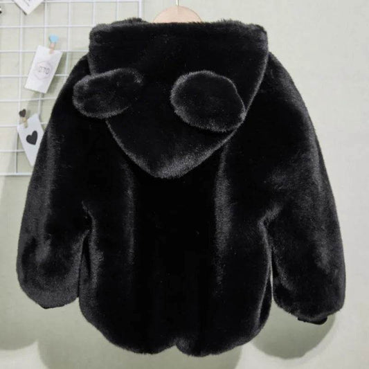 Autumn Winter Thickening Children's Cartoon Fur Hoodie Jacket - www.Shopthatapp.com