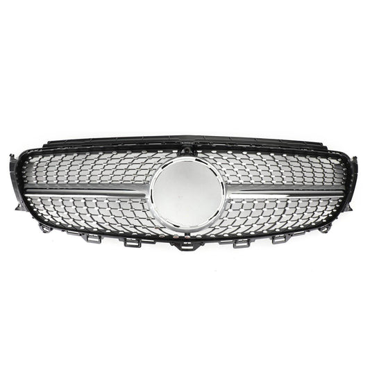 Diamond Silver Edge Front Grille For 2016 To 2019 Mercedes-Benz W213 E300 E400 - www.Shopthatapp.com