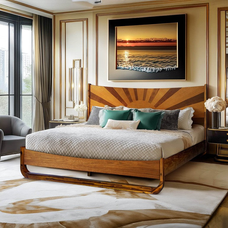 Sunset Platform Bed Frame With Headboard - www.Shopthatapp.com