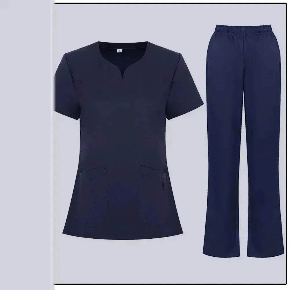 Women Nurse Uniform Female - Hospital Nurse Costume - V Neck Top Pants Set - www.Shopthatapp.com