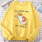 Women Chic Casual No Flattering Cat Print Crew Neck Sweatshirt - www.Shopthatapp.com