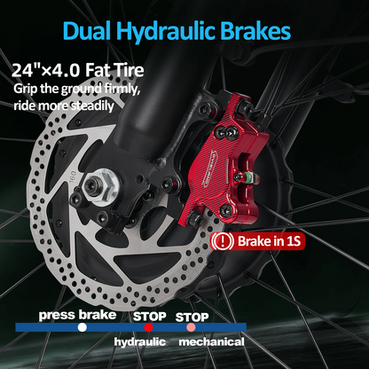 E·Bycco 24" EB7Pro Best Off Road Electric Bike 2000W Peak 3000W 52V 32Ah - www.Shopthatapp.com