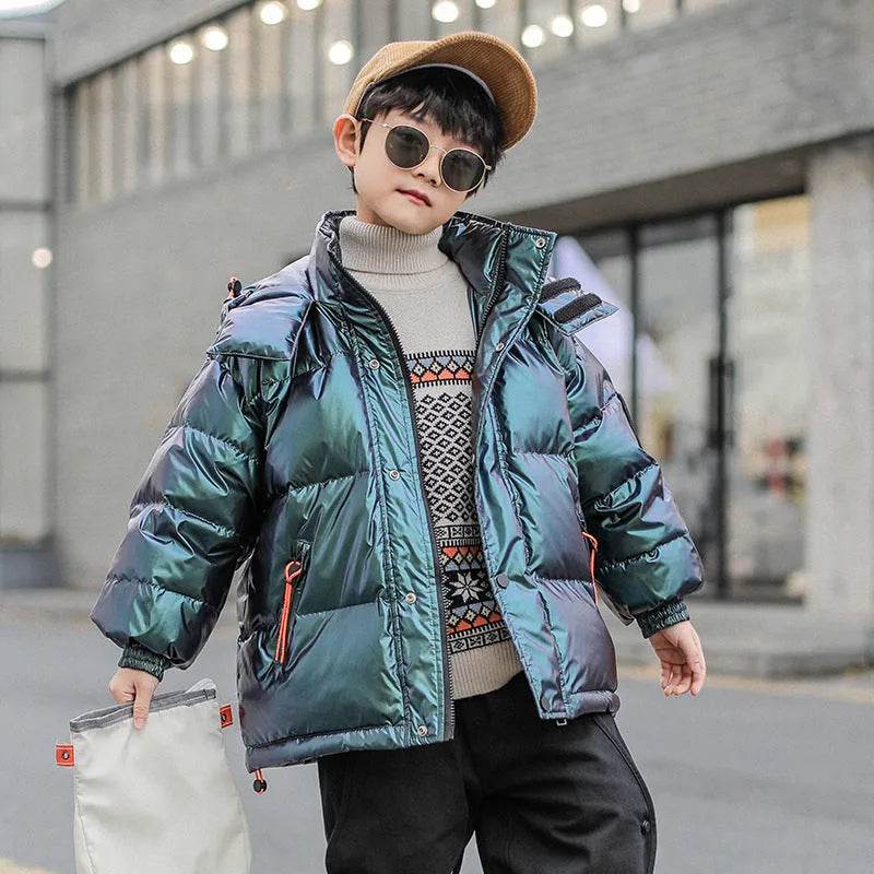 Western Style Big Kids Thick Winter Children's White Duck Down Jacket - www.Shopthatapp.com