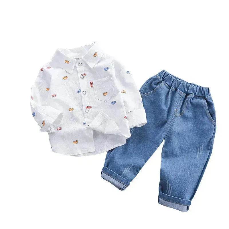 Children's Clothing Autumn Clothing Casual Long sleeve Shirt Two-piece for Boys - www.Shopthatapp.com