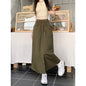 Women's front slit Washed Cotton Midi Cargo Skirt - www.Shopthatapp.com