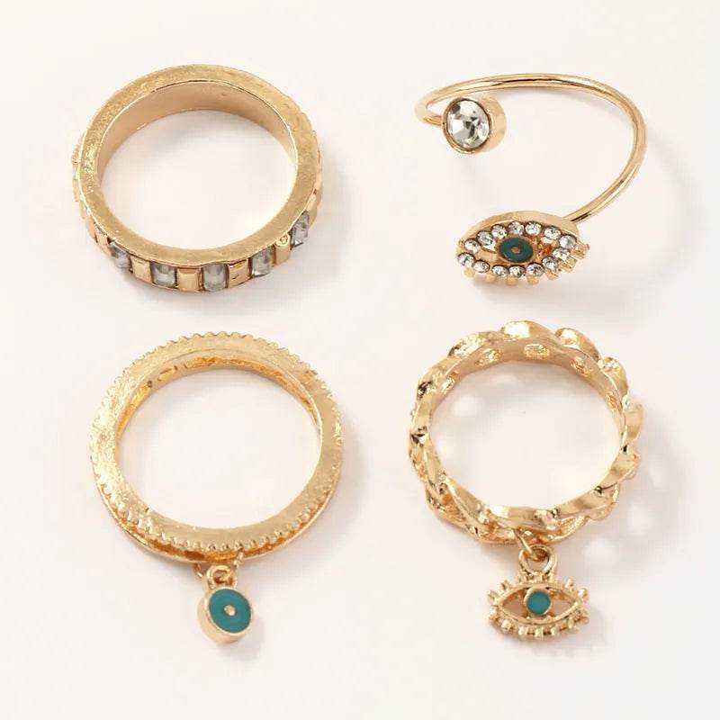 Personalized Punk Wind Demon Eye Diamond Drop Oil Ring for women - www.Shopthatapp.com