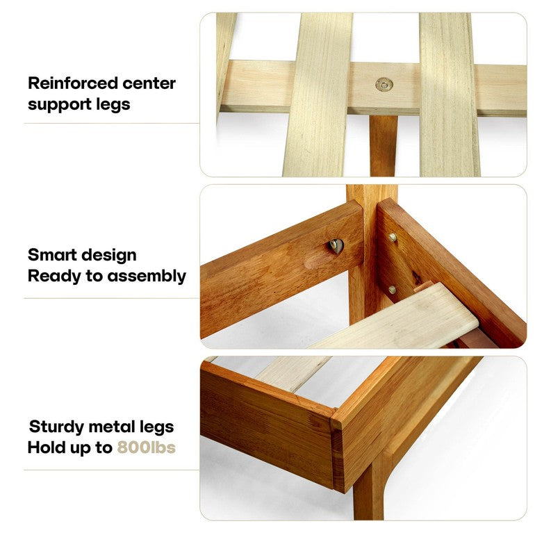 Elara Platform Bed Frame with Headboard - www.Shopthatapp.com