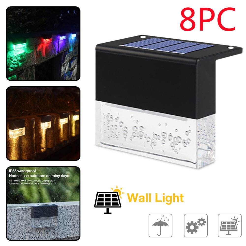 Waterproof New RGB LED Solar Light Step Fence Light - www.Shopthatapp.com
