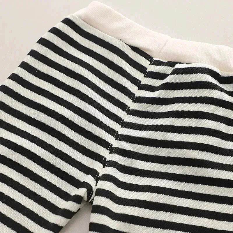 Casual Letter Stripes Loose Round Neck Boys' Long Sleeve Sweater Suit Two piece for boys - www.Shopthatapp.com