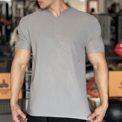 Anti Wrinkle Men Short Sleeve Active wear T-shirt for Workout Gym trainings - www.Shopthatapp.com