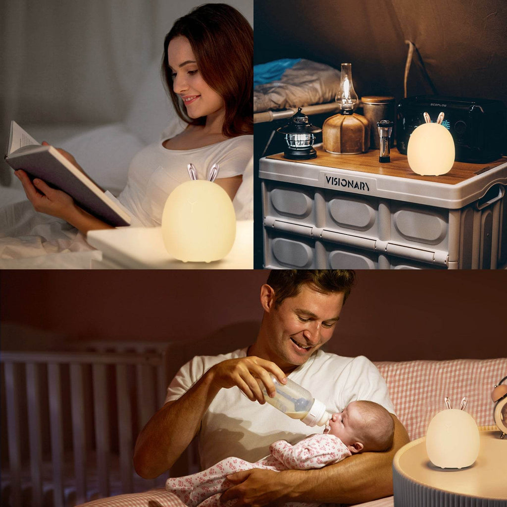 Baby Feeding, Adjustable, Creative, Rabbit, Elk Touch Light, Clap Light, Small Electric Light, Soft Baby Lamp toy - www.Shopthatapp.com
