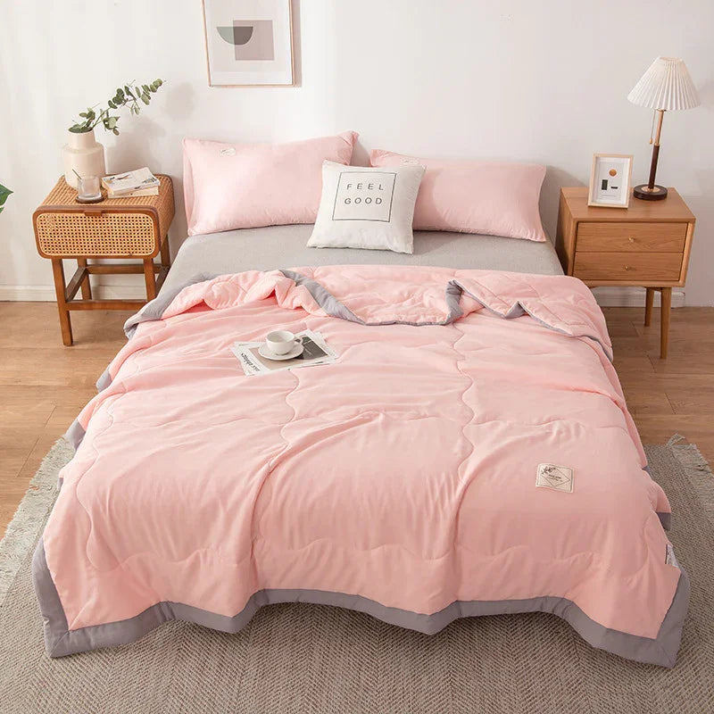 Pure Color Washed Cotton Summer Air Conditioning Duvet - www.Shopthatapp.com