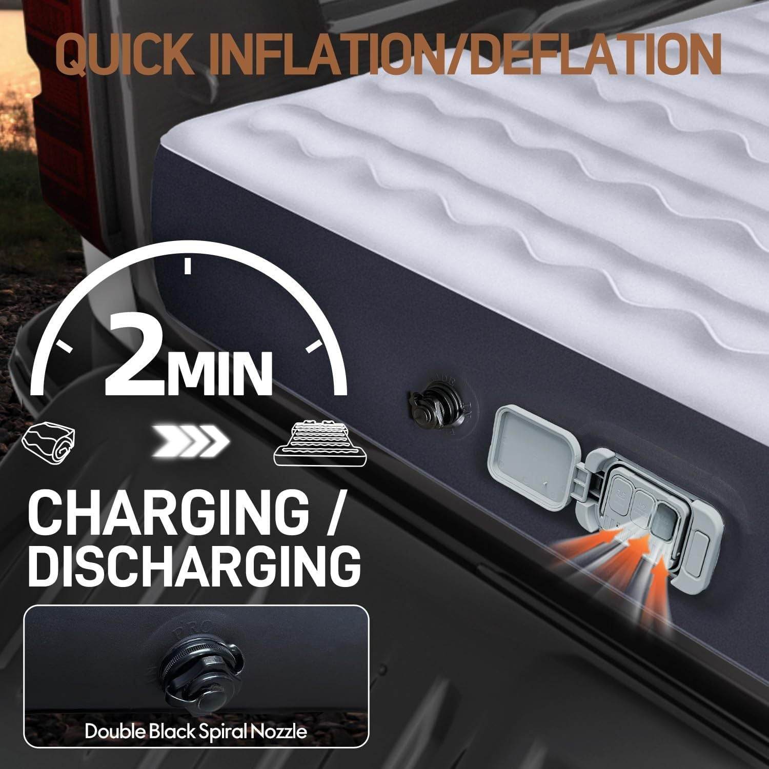 Inflatable Truck Bed Outdoor Camping Air Mattress 6.0-6.5ft - www.Shopthatapp.com