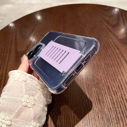 Transparent Case Wrist Strap Bracket Non-slip Phone Case - www.Shopthatapp.com
