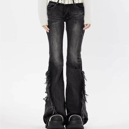 Fashion American Slightly Flared Baggy Jeans Pant Women - www.Shopthatapp.com