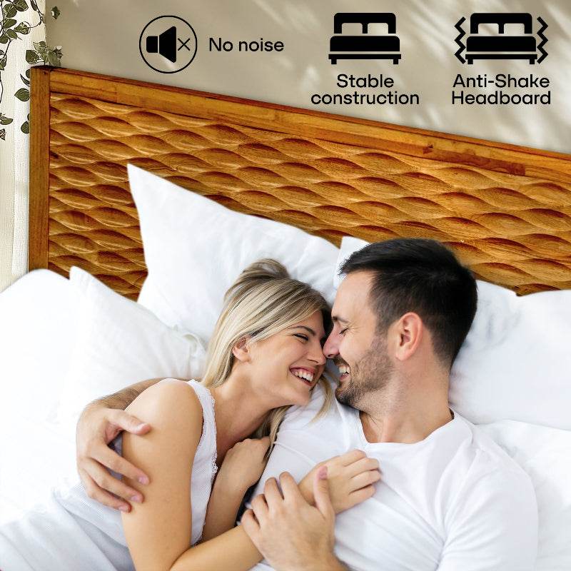 Elara Platform Bed Frame with Headboard - www.Shopthatapp.com