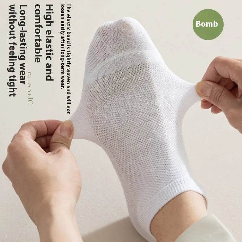 Cotton Anti-Pilling Ankle socks absorbing Invisible Tight Mesh Boat Socks - www.Shopthatapp.com