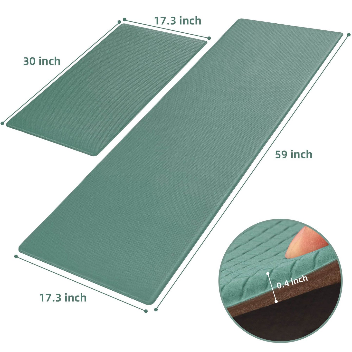 Kitchen Floor Mat Two-piece Set Of Non-slip, Waterproof  Rug And Easy To Scrub For Home, Kitchen - www.Shopthatapp.com