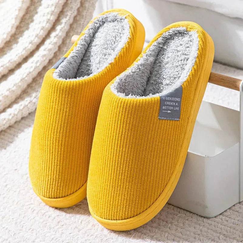 Winter Non-slip Plus Velvet Cotton Slippers - www.Shopthatapp.com