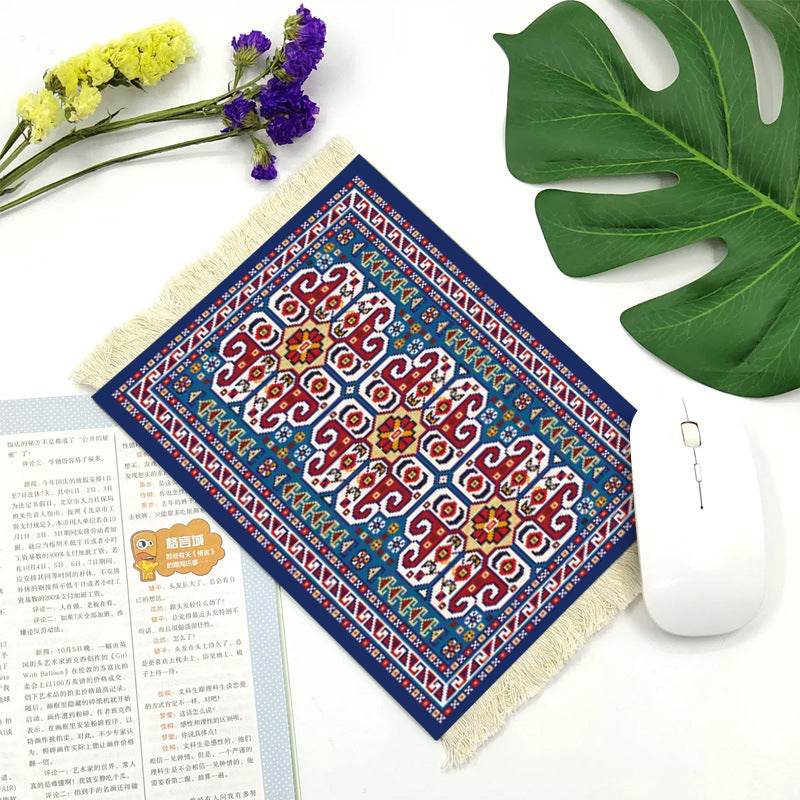Office mouse pad, Suede fringe mouse pad Hot rubber  Bohemian style - www.Shopthatapp.com