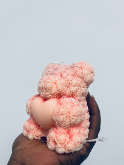 Bougie parfumée Ours en rose