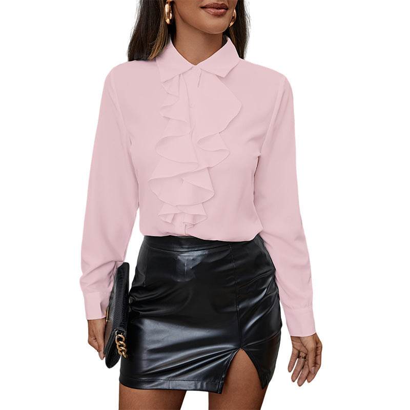 New Long Sleeve Business Work Office  Chiffon Blouse Shirt Women - www.Shopthatapp.com