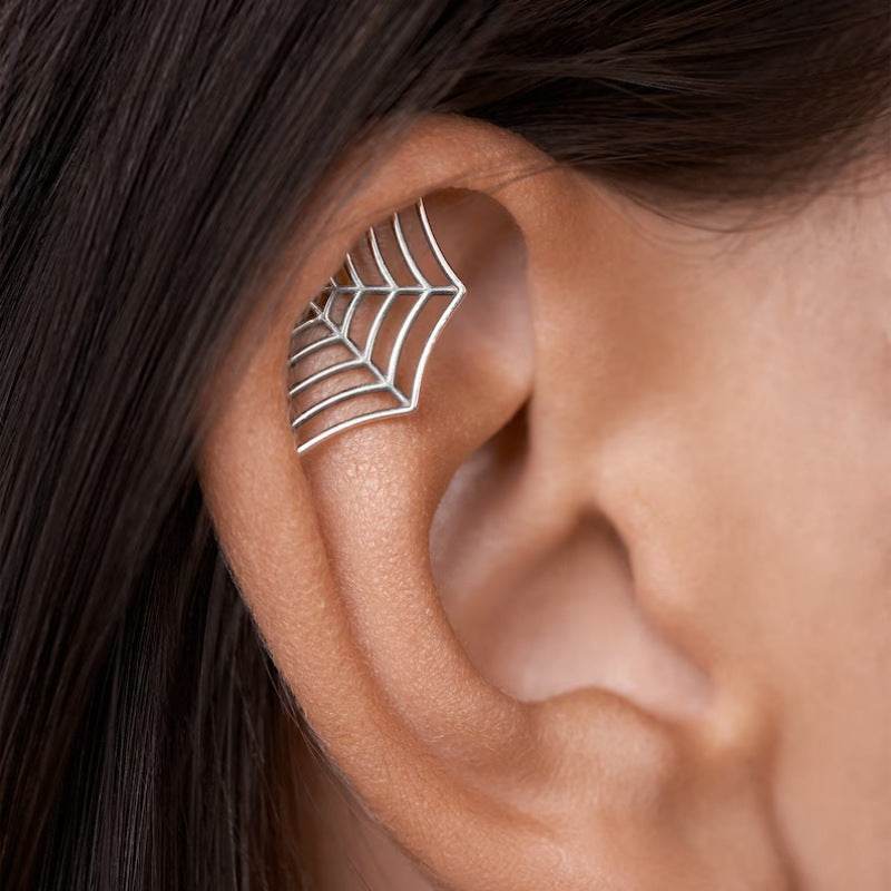 Spider Web Stud Earrings Personality Halloween Horror - www.Shopthatapp.com