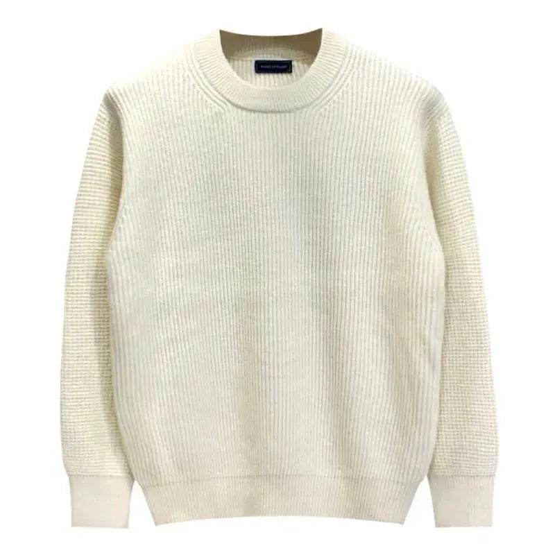 Autumn Fashion Knitted Woolen Thick Round Neck Pullover Sweater for men - www.Shopthatapp.com