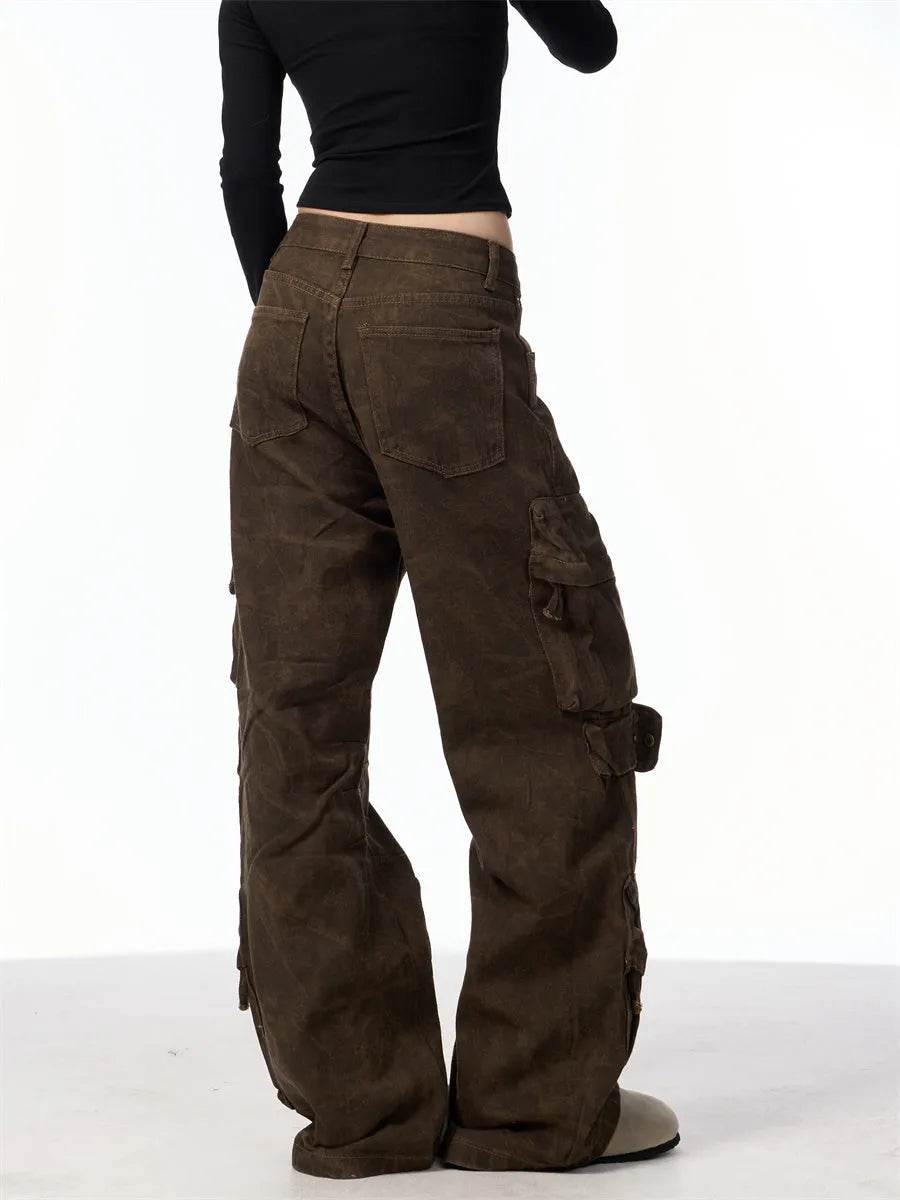 Retro Design Camouflage Cargo Pants Women - www.Shopthatapp.com